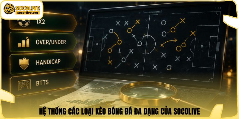 Hệ thống các loại kèo bóng đá đa dạng của Socolive