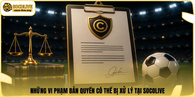 Những vi phạm bản quyền có thể bị xử lý tại Socolive